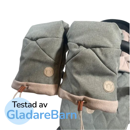 Najell handmuff med dragkedja, sage green